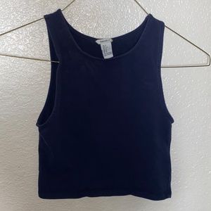 Blue crop top